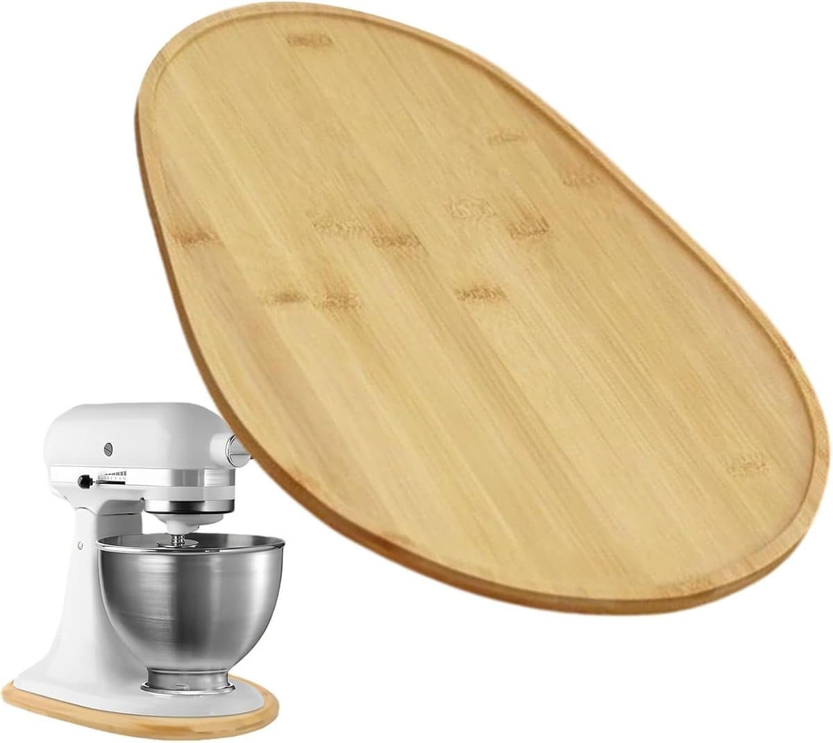 Mixer Slider Mat - Keuken Accessoire - Aanrecht Beschermen - Meerlaagse Constructie - 387 cm - Houtkleur — afbeelding 1