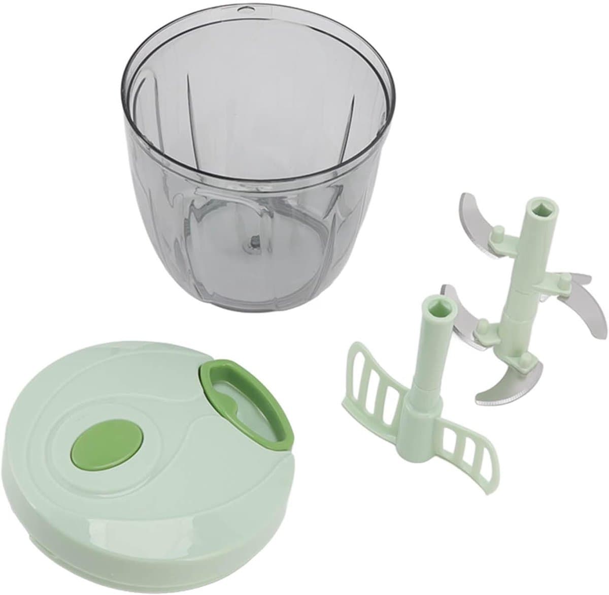 Keukenmachine Groente Chopper - Handmatige Voedselbereider - Snel Ingrediënten Snijden - Handmatige Werking - 900 ml Inhoud - Transparant — afbeelding 1
