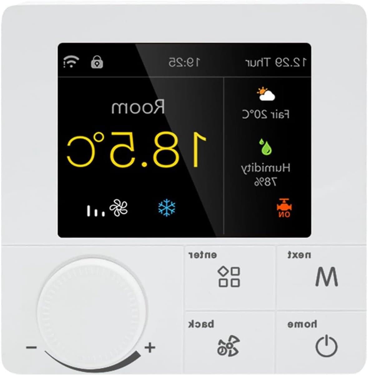 Slimme Wifi Thermostaat - Klimaatregelaar - Energie Besparen - 4-buis Systeem - 8.6 x 8.6 cm - Wit — afbeelding 1