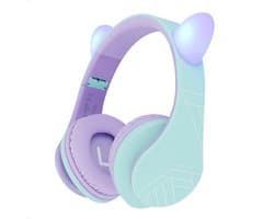 PowerLocus P2 draadloze Over-Ear Koptelefoon Inklapbaar koptelefoon voor kinderen - veilig volume van 85 dB - Bluetooth Hoofdtelefoon - Met microfoon