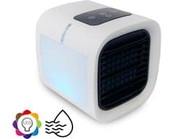 Emfyl Ultra Air Cooler Mini - 10 Uur lang koele lucht met 1 vol waterreservoir - LED moodlight met 7 kleuren - Portable aircooler - Ventilator - Hydro Cool technologie - Luchtkoeler