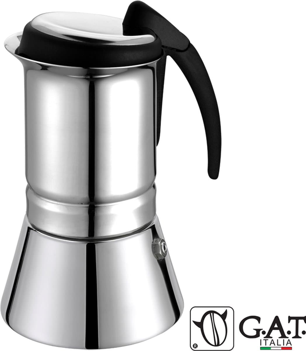G.A.T. Italia Thema RVS Percolator - Inductie - 6 kops - 300ml - Made in Italy — afbeelding 1