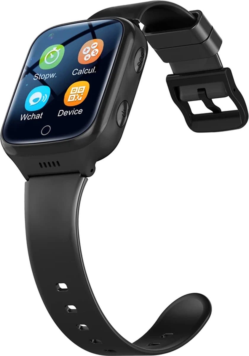 DrPhone ZONE5 – 4G Smartwatch Met Mobiele App Voor Kinderen – GPS Locatie Traceren – Mobiele App – Waterdicht – Hartslagtracking – Slaapmonitoring – Belfunctie - Zwart — afbeelding 1