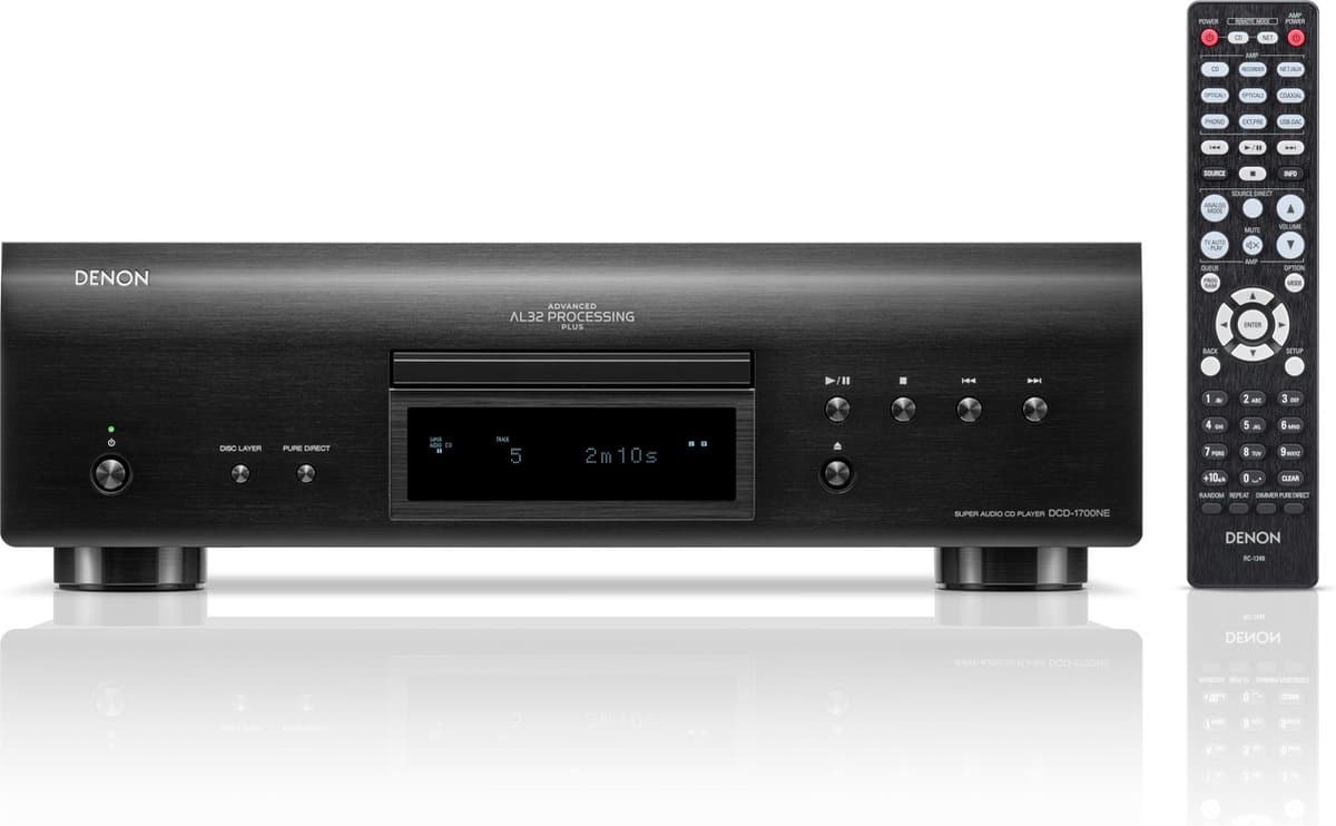 Denon - DCD-1700NE - CD/SACD-Speler met Advanced AL32 Processing Plus en een Ultra-Precisie D/A-Converter - Zwart — afbeelding 1