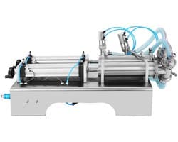 Dubbele Buis Pneumatische Vulmachine 100-1000ml voor Vloeistoffen en Sappen