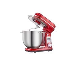 Vedder House - Keukenmachine - Rood - 6 liter - 1200 Watt - Keukenmixer - 6 snelheden - Vaatwasserbestendig
