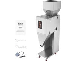 VEVOR Deeltjesvulmachine, 0,044-6,6lbs/20-3000g, Automatische Vulmachine met Voetpedaal, Roestvrij Staal Weegvulmachine, Weegvulmachine voor Bonen Zaden Korrels Thee Korrelige Verpakking