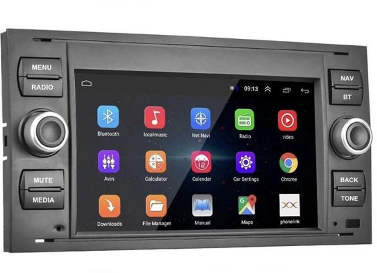 CarPlay geschikt voor Ford Fiesta Focus C-Max S-Max Galaxy Fusion Connect Android navigatie Bluetooth USB WiFi — afbeelding 1