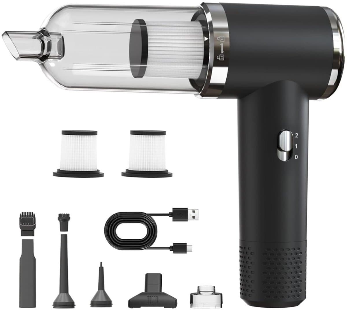 SNJY® Kruimeldief Snoerloos - Handstofzuiger Draadloos - Draadloze Stofzuiger - 120 W - Zwart — afbeelding 1