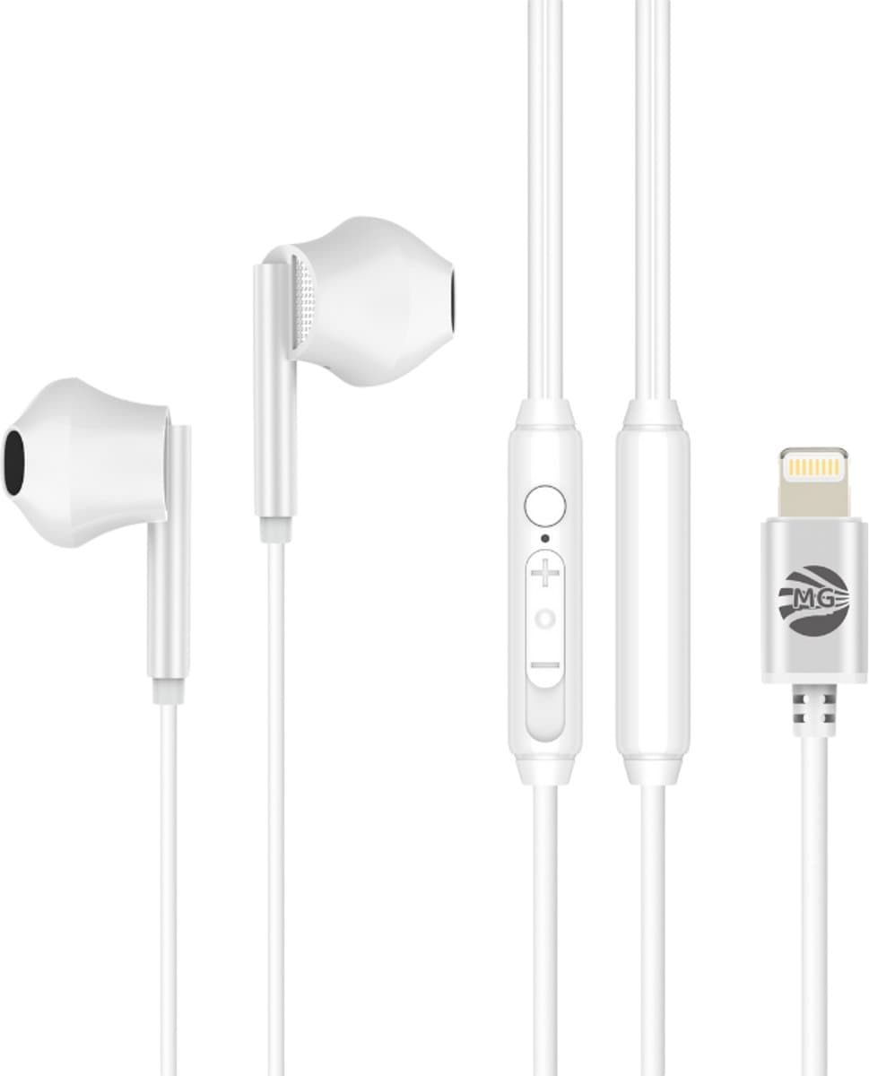 MG DS1400 Stereo Earphones - HiFi-iOS Aansluiting - Wit - Met Draad — afbeelding 1