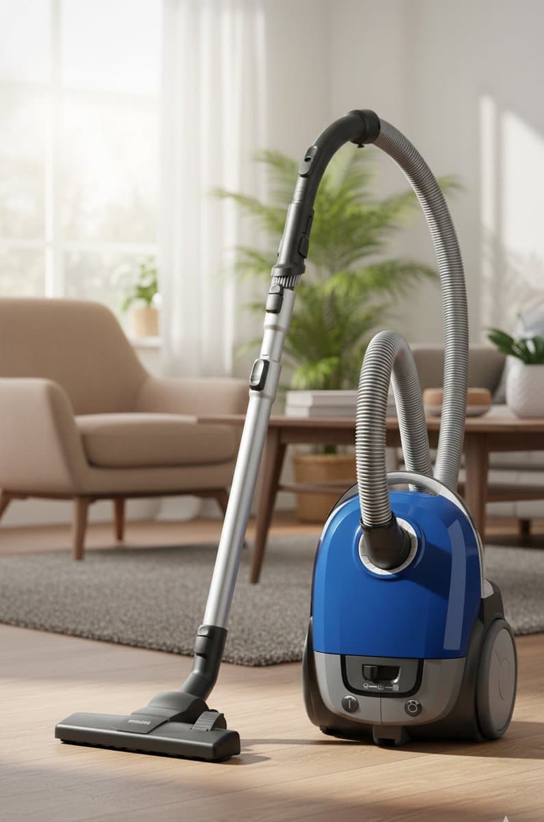 AirMax Pro XD3110 Compacte Stofzuiger met Zak – 900W – 99,9% Stofopname – Allergy Filter (ECARF) – TriActive Mondstuk – Ultra Compact & Stil – Blauw — afbeelding 1