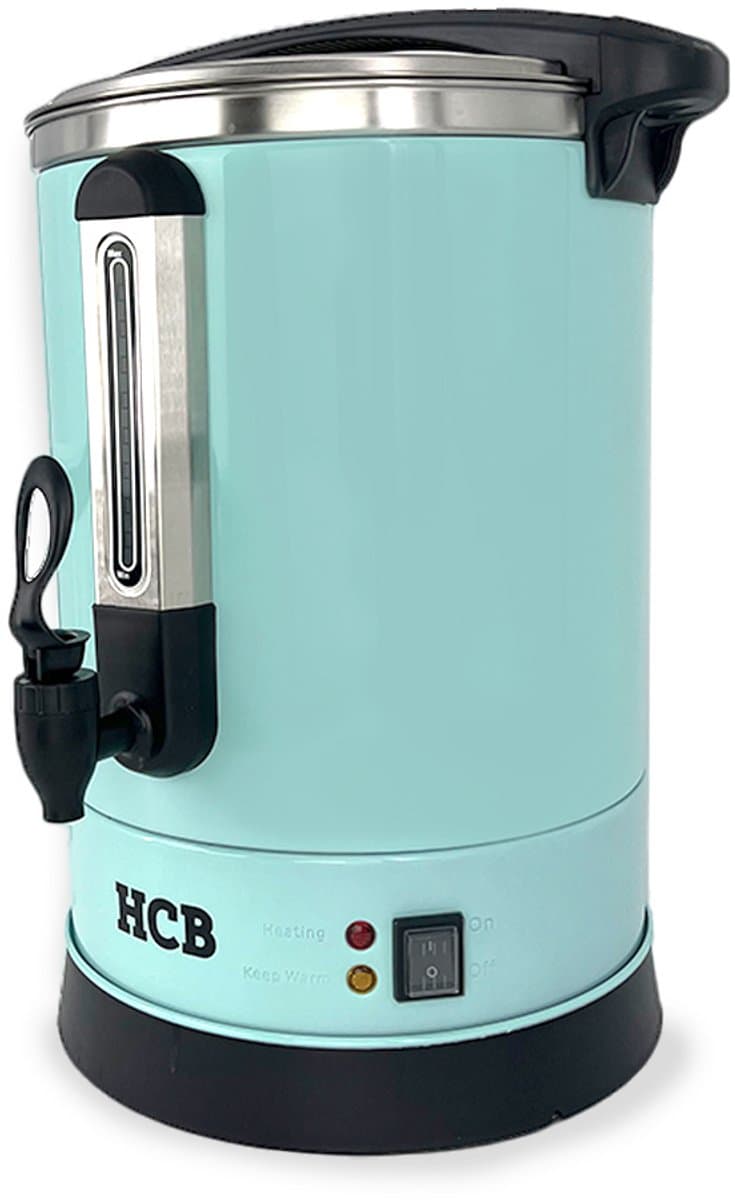 HCB® - Professionele Horeca Percolator - 14,3 liter - 95 kopjes - 230V - RVS / INOX Perculator - Elektrisch koffiezetapparaat - Volautomatische koffiemachine - 33x37x46 cm (DxBxH) - 2.70 kg - 1359 — afbeelding 1