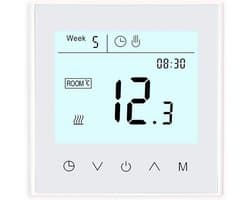 Slimme WiFi Thermostaat met Touchscreen voor Elektrische Verwarming, Waterboiler of Gasketel