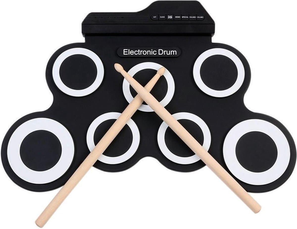 Elektrisch Drumstel - Drumset - Digitaal Drumstel - Drumpad - Drumstel met Drumstokken en Voetpedalen - Drumstel Voor Volwassenen — afbeelding 1