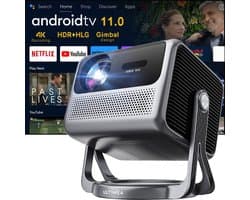 ULTIMEA Smart Beamer met Android TV 11.0 en Netflix, 600 ANSI HDR HLG, 90° Gimbal