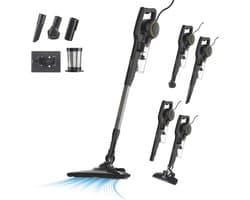 3-in-1 Steelstofzuiger met Cycloon Systeem - 600W, Handstofzuiger en Lancestofzuiger voor Alle Oppervlakken