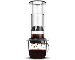 AeroPress Clear Coffee Press - 3-in-1 brouwmethode - Franse pers Pourover Espresso - Volle koffie zonder gruis - koffiezetapparaat met filter French Press
