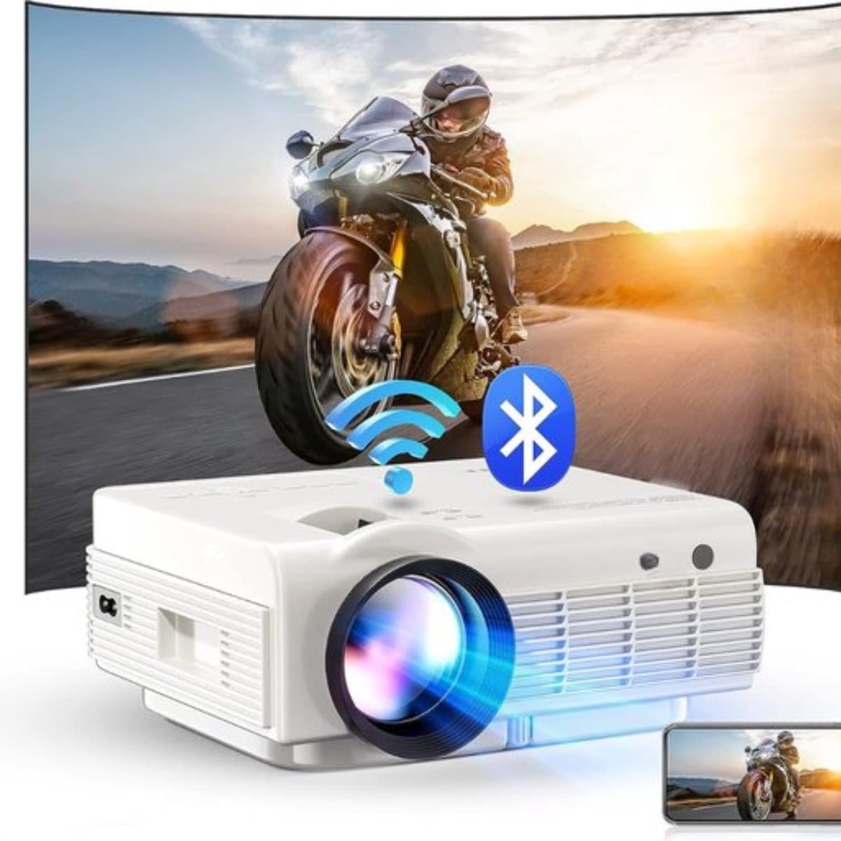 Luxe beamer - 4K ondersteuning projector - 5G/WiFi/Bluetooth - home cinema - 15000 Lumen — afbeelding 1