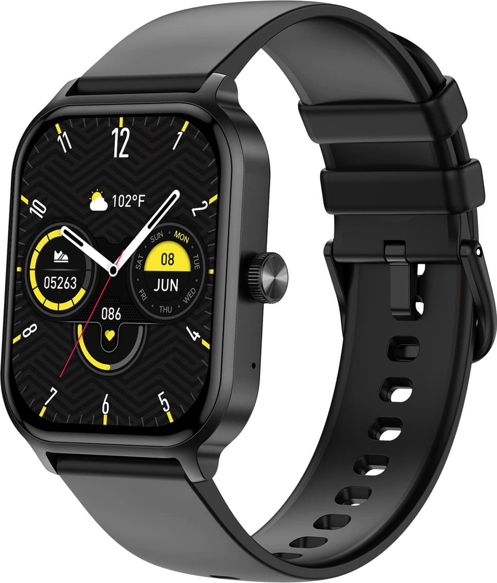 Knobbout 1.93"Scherm Smartwatch - Bluetooth belfunctie -Langzame ademhalingstraining- Bloeddrukmeting,Hartslagfunctie, Caloriemeting, Slaapmonitor, Afstandmeting, Bloedzuurstof analyse -100+sportmodi -Android en iOS- Grijs — afbeelding 1