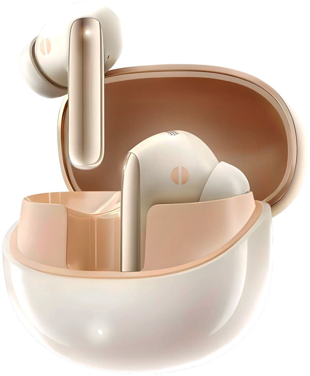 OneMelon Sky Goud-Beige draadloze oordopjes met ANC noise cancelling en multipoint connectie — afbeelding 1