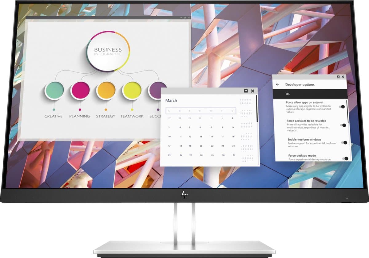 HP EliteDisplay E24 G4 - Full HD IPS Monitor - 24 Inch — afbeelding 1