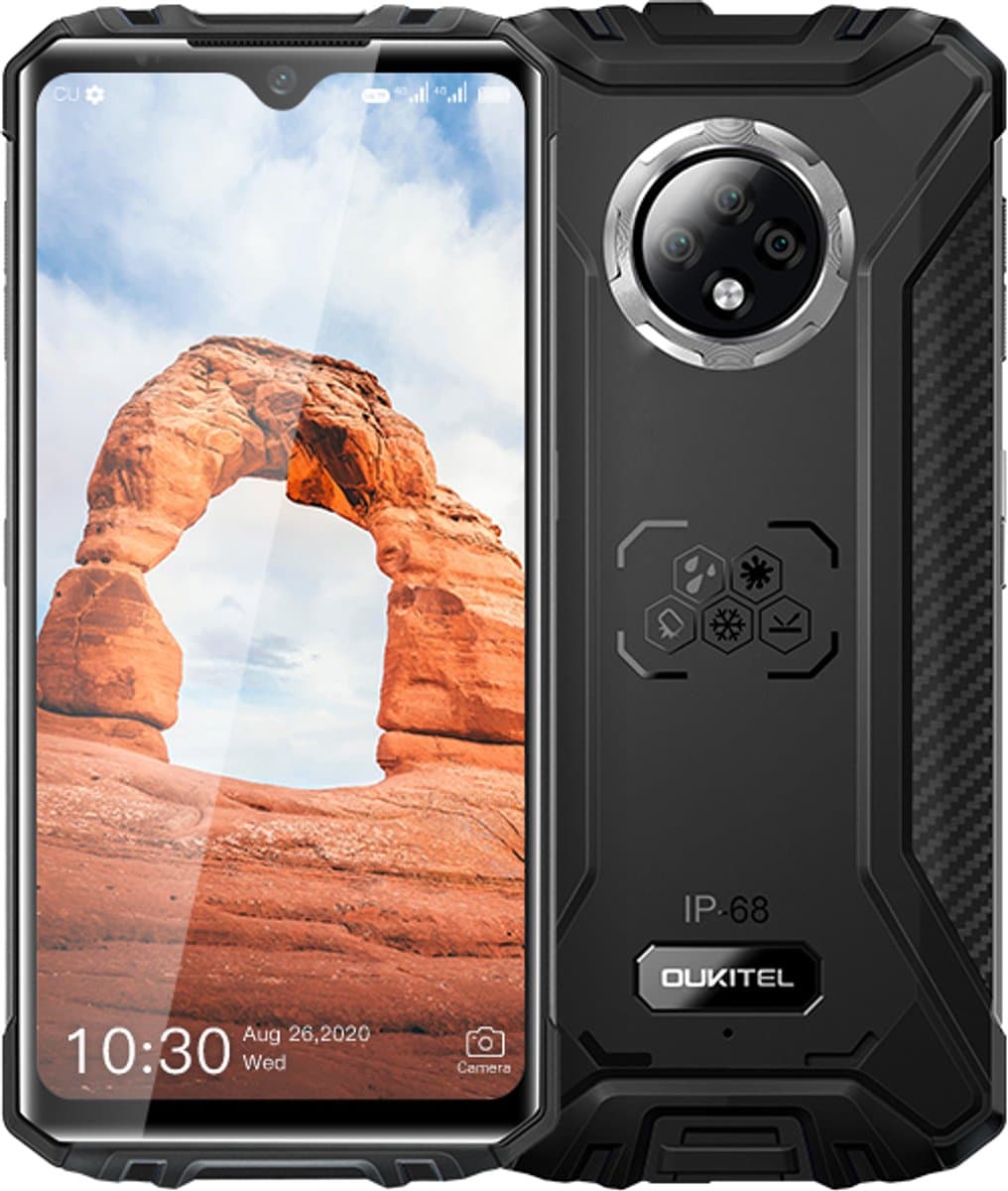 Oukitel WP8 Pro 16,5 cm (6.49") Dual SIM Android 10.0 Micro-USB 4 GB 64 GB 5000 mAh Zwart — afbeelding 1