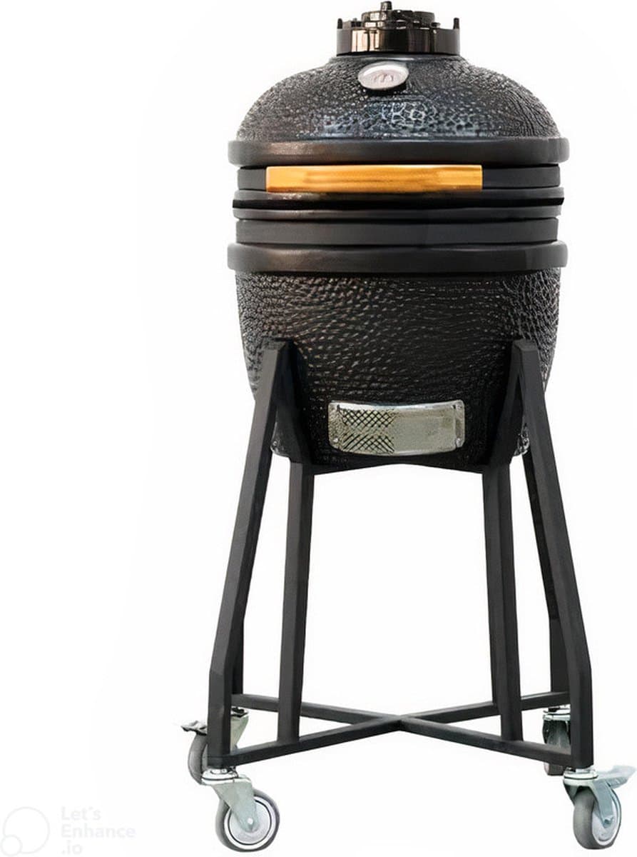 Kamado BBQ 38 cm – Keramische Houtskoolbarbecue – Compacte Tuin Grill — afbeelding 1
