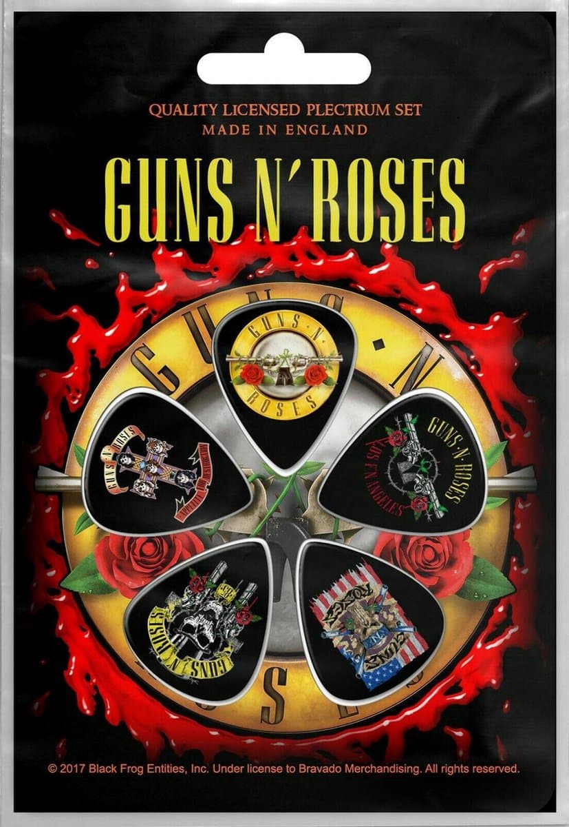 Guns N' Roses - Bullet Logo Plectrum - Set van 5 - Multicolours — afbeelding 1