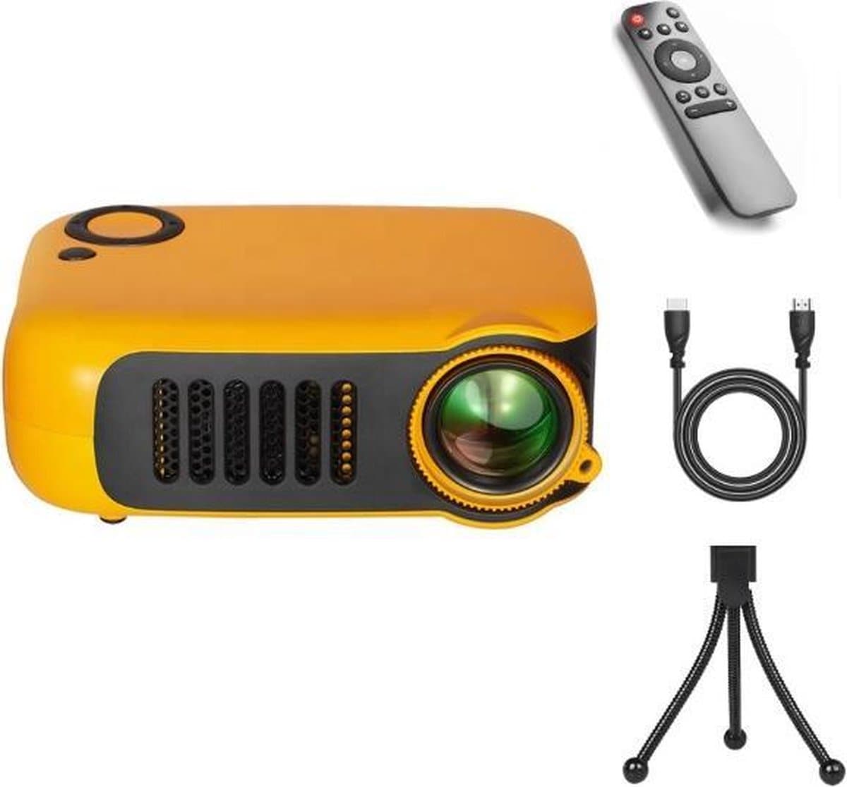 Upgrade Mini Beamer - Mini Beamer Projector - Pocket Beamer - Inclusief HDMI kabel - Draagbaar - Oranje — afbeelding 1