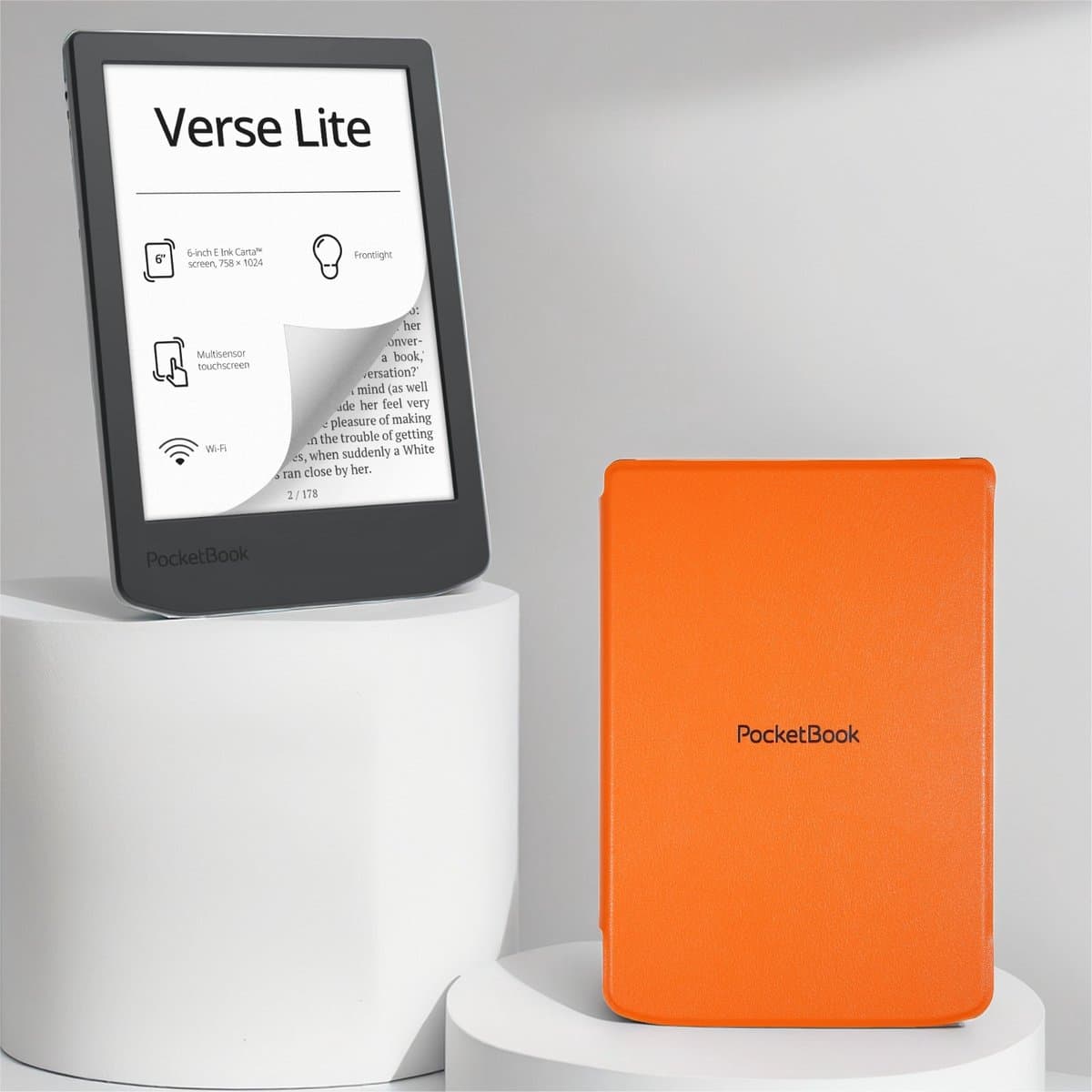 PocketBook Verse Lite e-reader – 6 inch – 8 GB + Oranje hoesje – voordeelbundel — afbeelding 1