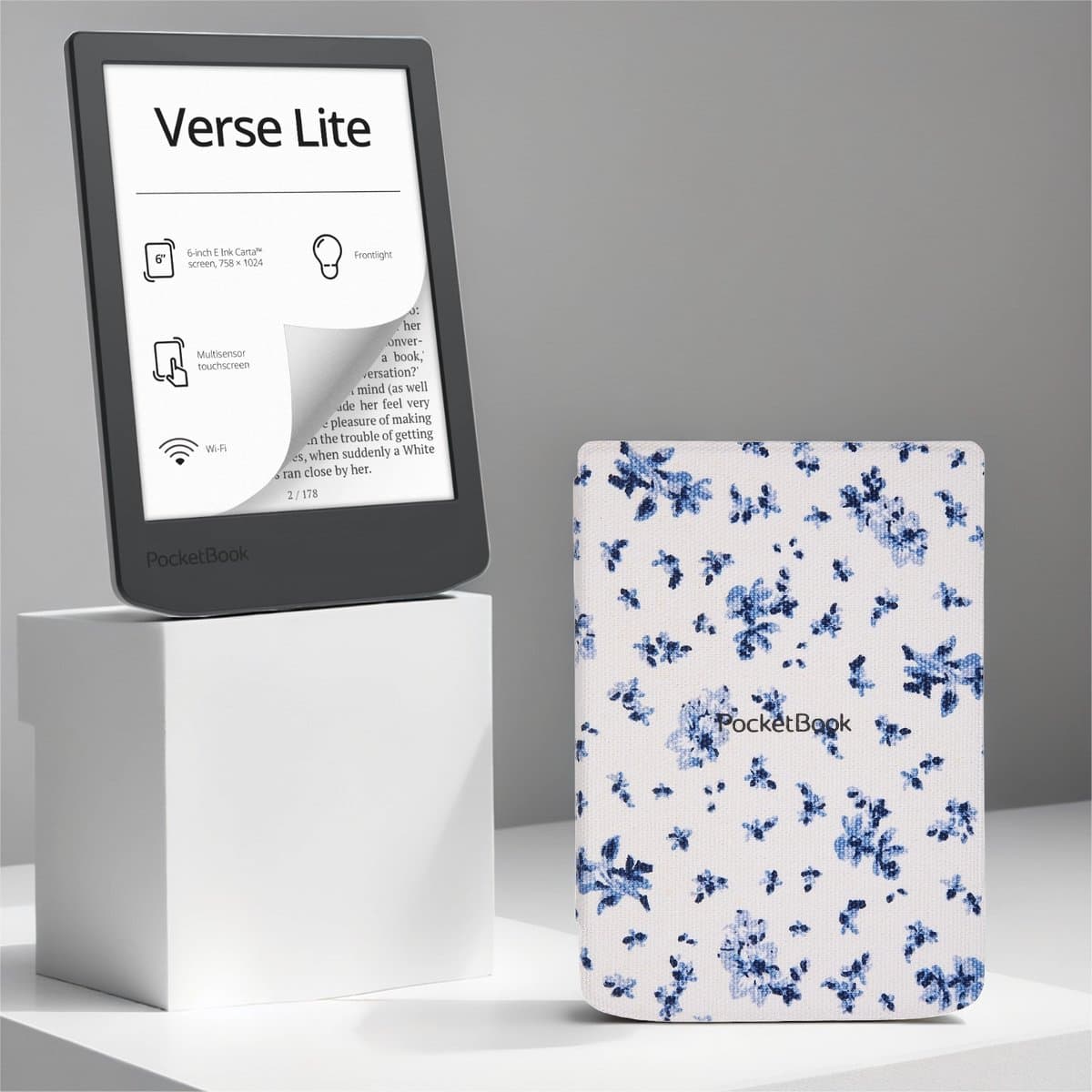PocketBook Verse Lite e-reader – 6 inch – 8 GB + Bloemen hoesje – voordeelbundel — afbeelding 1