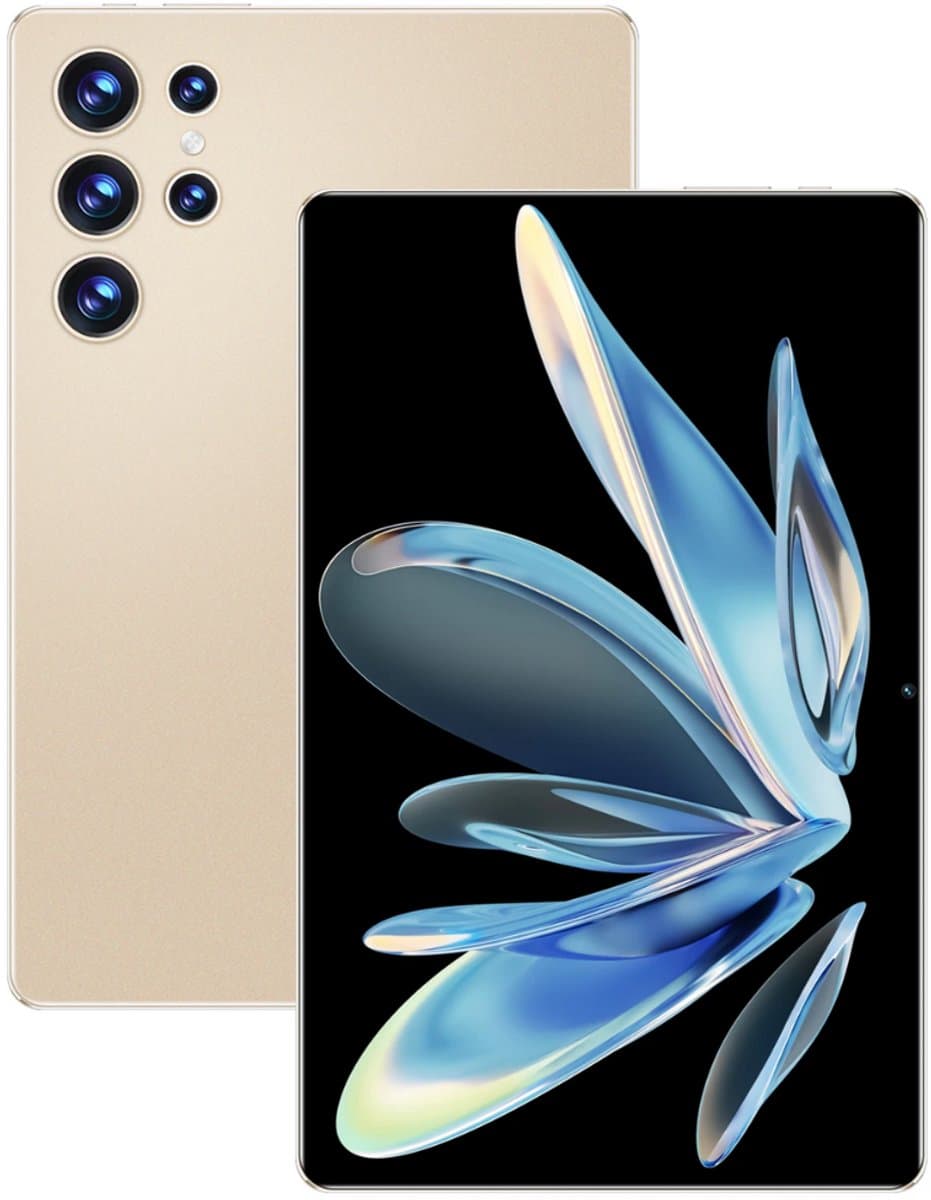 2025 5G Nieuwe 10,36 Inch Tablet Android met 12GB RAM, 256GB ROM, Android 12000mAh Batterij, 16MP + 32MP Camera, 10-Core, Dual Sim Netwerk, Bluetooth - Gold — afbeelding 1