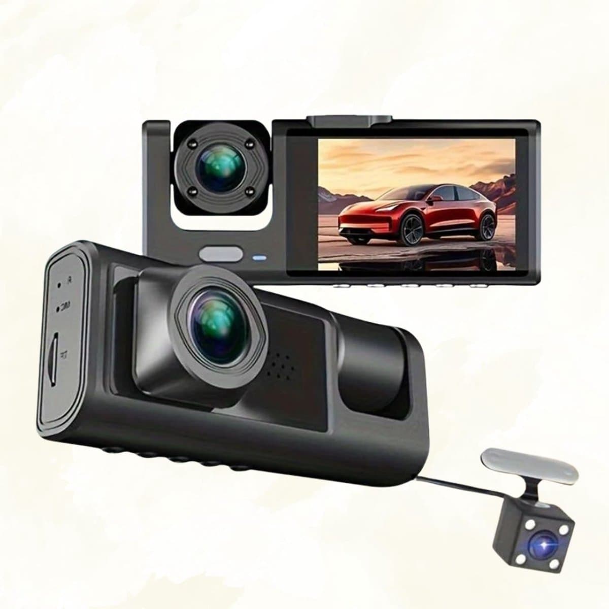 Dual Dashcam - Dashcam voor Auto - Dashcams - Zwart — afbeelding 1