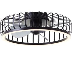 Brilliant Capo - Plafondventilator - Met verlichting - Ø 48 cm - LED 36W - CCT - 2700K-6500K - Dimbaar - Zwart - Zeer stil