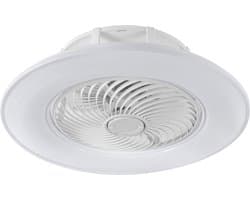 Aufun Hanglamp Met Ventilator, Plafondventilatorlamp, Led Hanglamp, Dimbaar, 3-Standen Verlichting, Moderne Stille Ventilatorlamp, Met Afstandsbediening, Diameter 560 Cm, Wit