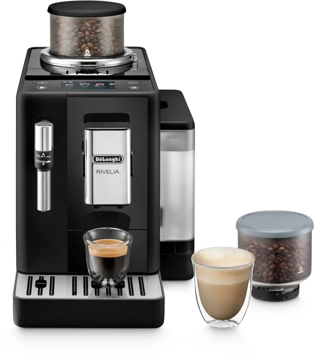 DE LONGHI Rivelia EXAM440.35.B - Volautomatische espressomachine - Zwart — afbeelding 1