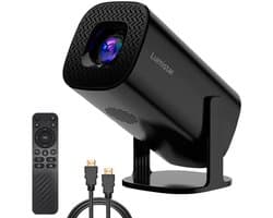 Lumistar® Pro Mini Beamer - Alles-in-één Smart TV Projector - 2025 model - Android 11.0 & iOS - WiFi 6 & Bluetooth 5.2 - 4k Ondersteuning - Beamer - Inclusief Hdmi kabel - Home Cinema - Zwart