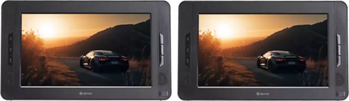 Denver Draagbare DVD Speler Auto - 10 inch - 2 schermen - Incl. Bevestigingsriemen - USB - MTW1098 — afbeelding 1