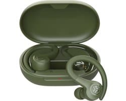 JLab Go Sport Draadloze Oordopjes - Oortjes Draadloos - Bluetooth - 35 uur Batterijduur - IP55 Waterbestendig - Aanpasbare EQ3 instellingen - Hardlopen - In Ear - Donkergroen