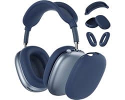 Siliconen Hoes voor AirPods Max Hooftelefoons van MMOBIEL – Siliconen Oorkussens Beschermhoes, Oorschelp Beschermhoes, Hoofdband Beschermhoes – Anti-Kras Zachte Siliconen Beschermer – Blauw