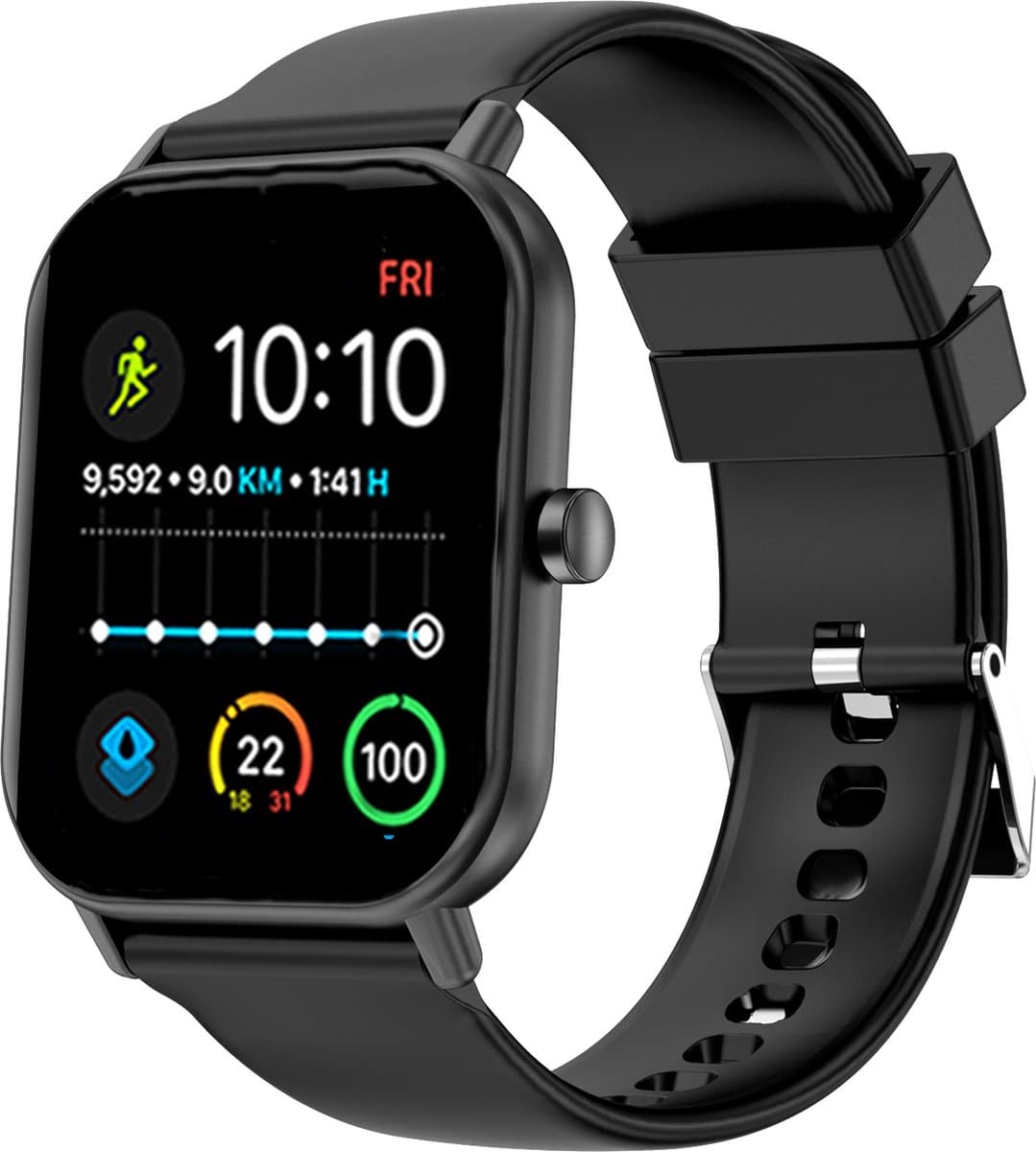 Fitgreat Grand 7 - Smartwatch - Smartwatch Dames - Heren& Kinderen- 2026 Model - Zwart — afbeelding 1
