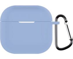 Telestore - hoesje geschikt voor AirPods 4 / Airpods 5 soft case cover - licht blauw - TPU hoesje Beschermhoes - AirPods 4 / 5 Cover - AirPods 4 / 5 hoesje - Geschikt voor Apple Airpods 4 en Airpods 5 - gel hoesje met sleutelhanger