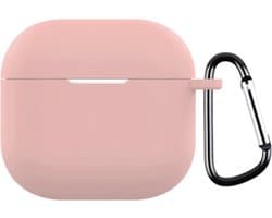 Telestore - hoesje geschikt voor AirPods 4 / Airpods 5 soft case cover - roze - TPU hoesje Beschermhoes - AirPods 4 / 5 Cover - AirPods 4 / 5 hoesje - Geschikt voor Apple Airpods 4 en Airpods 5 - gel hoesje met sleutelhanger