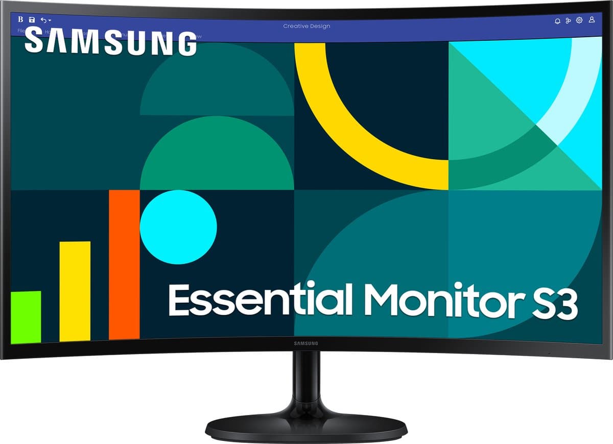 Samsung Essential S36GD 27'' | 1920x1080 VA | 100Hz | 1800R Curved | Full HD Monitor — afbeelding 1