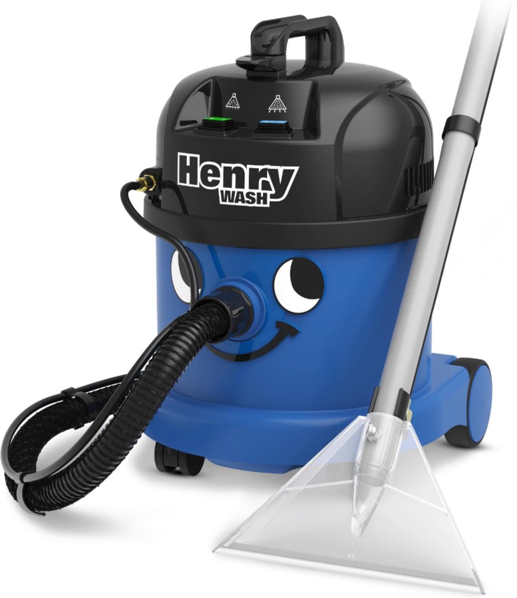 Numatic Henry Wash HVW370 - Sproei-extractiemachine stofzuiger - Tapijtreiniger - Blauw — afbeelding 1