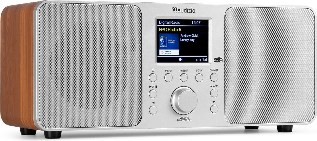 DAB radio met Bluetooth - Audizio Genua - DAB+ radio, FM radio - Auto scan - Zilver — afbeelding 1