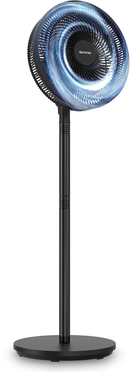Auronic Statiefventilator - Staande Ventilator - Hoogte Verstelbaar - Roterend - Fluisterstil - 3 Snelheden - Stille Ventilator - Zwart — afbeelding 1
