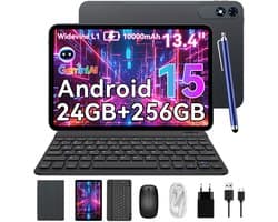 TABWEE Tablet - T60 Pro Tablet - 10000 mAh - 13.4 Inch FHD - 24GB RAM - 256GB ROM - Android 15 Tablet - SD 2TB - 5G WIFI - Grijs