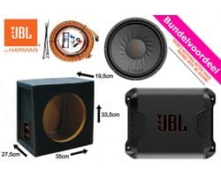 900W JBL Subwoofer + 16L Kist + JBL Versterker + Kabelset