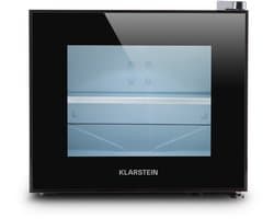 Klarstein Mini-Koelkast Happy Hour 10L 65W Zwart - Minikoelkast Drankkoeler Hotelkoelkast,8L 30 dB - voor Hotelkamer voor Kantoor voor Slaapkamer - LED-Binnenverlichting Glasdeur Stil - Mini Fridge - Kleine Koelkast - Compact Koelkast